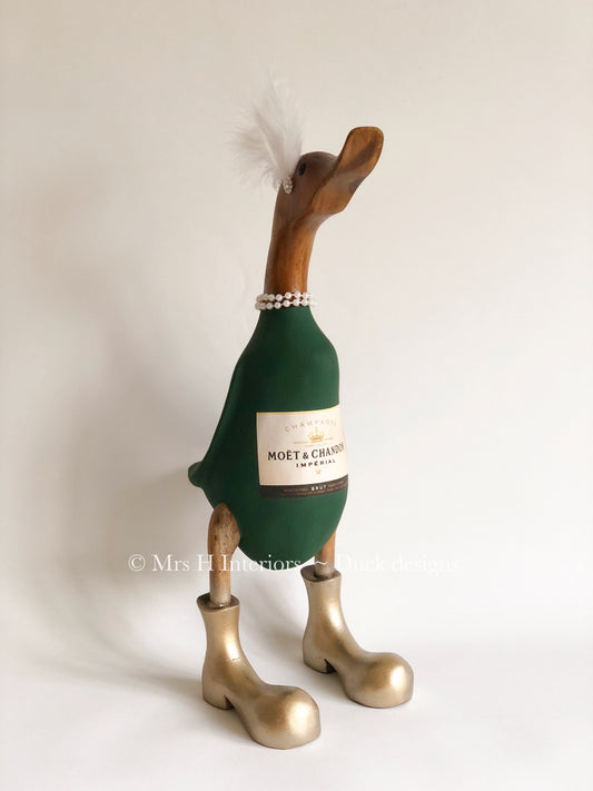 Fizzy Pop Friday - Decorated Wooden Duck in Boots by Mrs H the Duck Lady